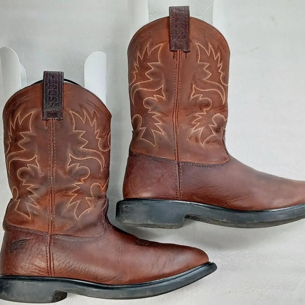 Red Wing Men’s Cowboy Boots 10 EE Brown Leather Western USA 13” Shaft